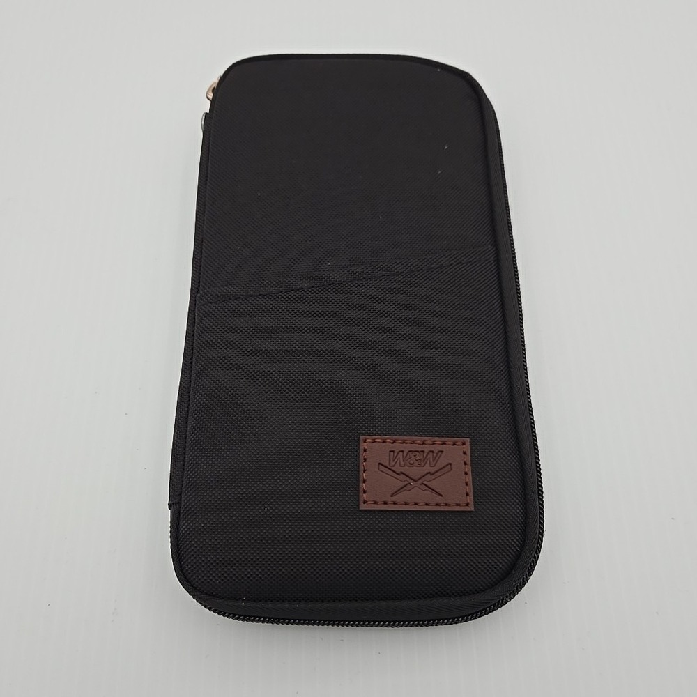 Unisex RFID Passport Case Wallet Card Ticket Holder Cover Zip Wristband Black